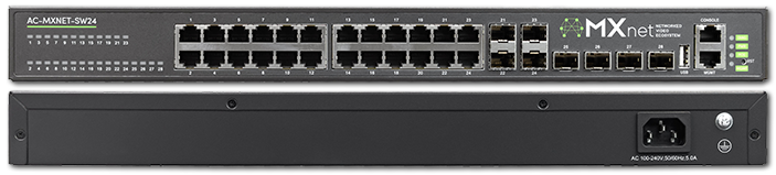 AVPro Edge MxNet 24-Port PoE Network Switch With 4 SFP+ Ports