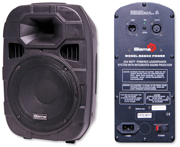 Biema 10" 250W High Power 2 Way Active PA Speaker