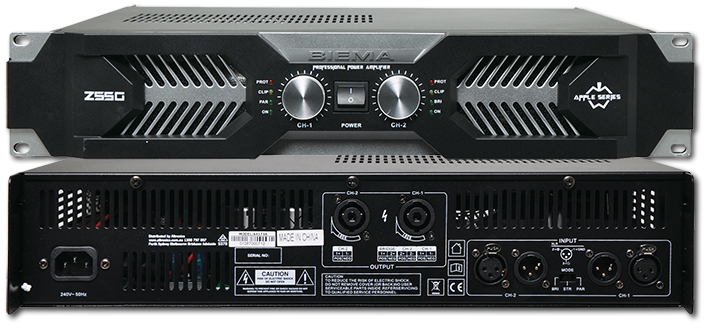 Biema 2550 2 x 550W Bridgeable Stereo PA Amplifier