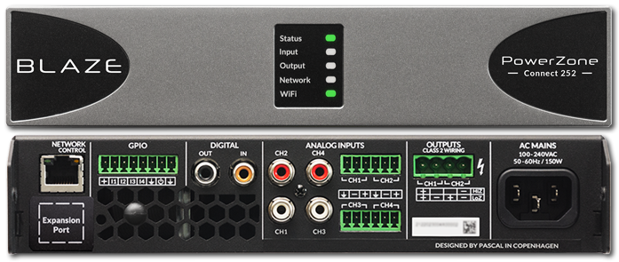 Blaze Audio PowerZone Connect 252 2-Channel 250W Class-D DSP Amplifier