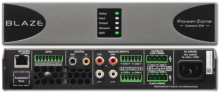 Blaze Audio PowerZone Connect 254 4-Channel 250W Class-D DSP Amplifier