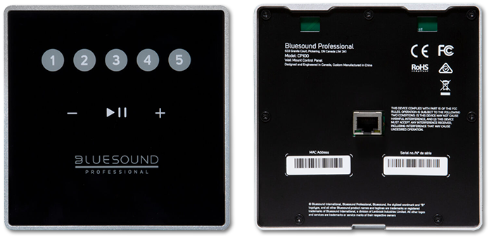 Bluesound CP100 Wall Mount PoE Control Panel