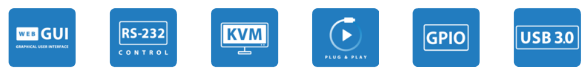 BluStream 4x4 USB 3.0 KVM Matrix features