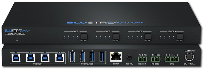 BluStream 4x4 USB 3.0 KVM Matrix