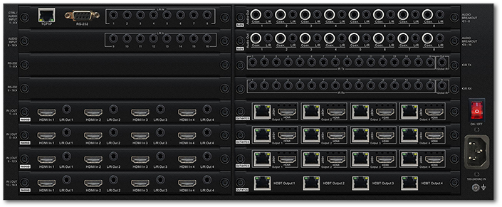 BluStream Custom Pro Pre-Configured 16x Modular Bays Matrix Hub