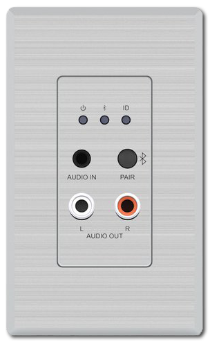 BluStream DA11ABL-WP-US Bluetooth & Analog Audio Dante Wallplate