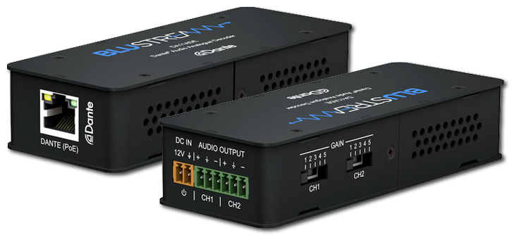 BluStream DA11AEN 2-Ch Analogue Audio to Dante Encoder