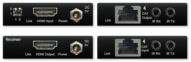 BluStream EX40B-KIT Slim Line HDMI Extender Set With Bi-Directional IR