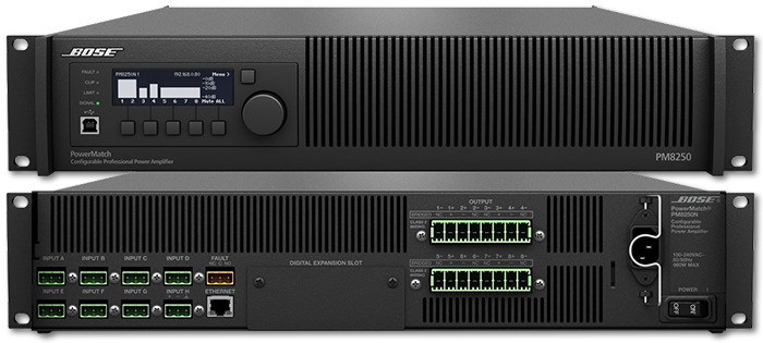 Bose Pro PowerMatch PM8250(N) 8Ch 2000W Configurable Power Amplifier with DSP