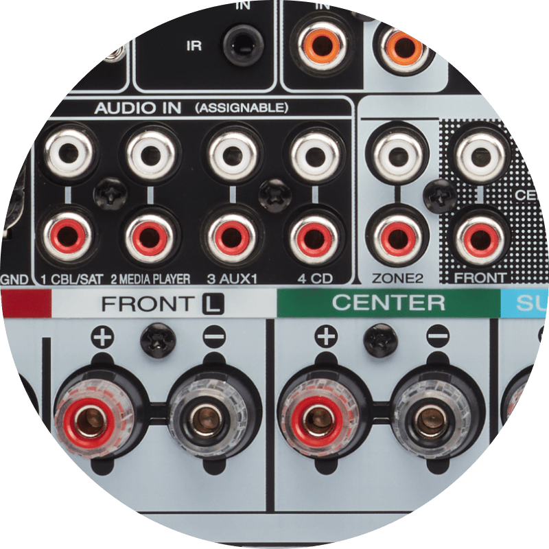 Extensive input and output options