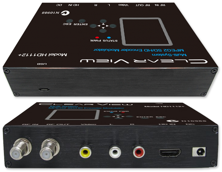 ClearView HD1112+ Multi-System MPEG2 SD/HD Digital Modulator - side view