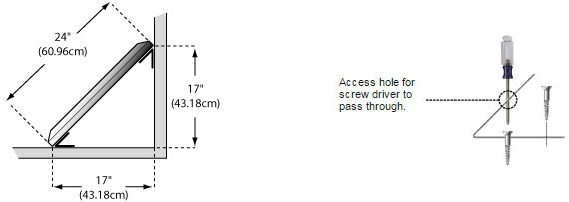 corner placement dimensions