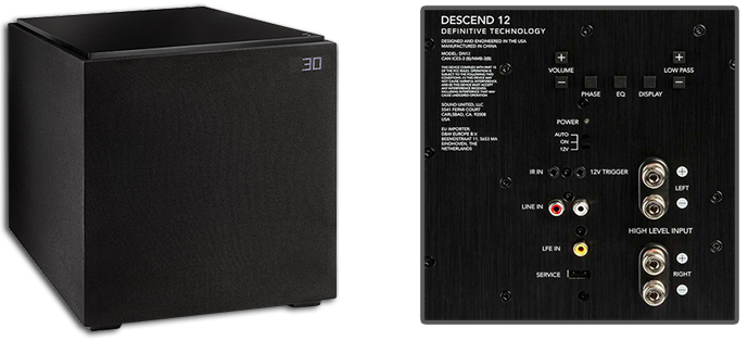 Definitive Technology DN12 12" 1500W Ultra-Performance Powered Subwoofer with Dual 12" Bass Radiators