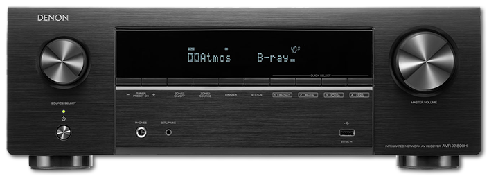 Denon AVR-X1800H 7.2 Ch 8K AV Receiver with 3D Audio and HEOS Built-in