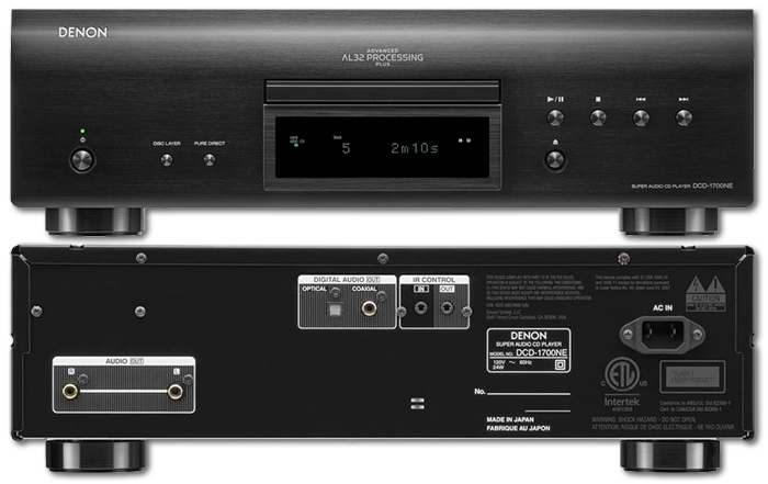 Denon DCD-1700NE CD/SACD Player with Advanced AL32 Processing Plus