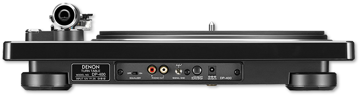 Denon DP-400 Hi-Fi Turntable side