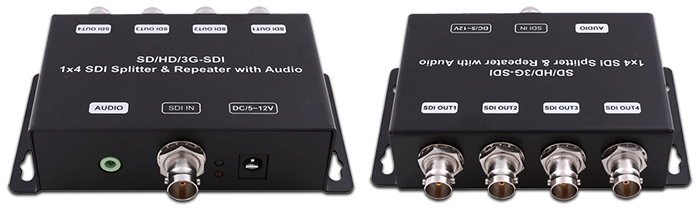 Doss 4-Way SDI Splitter & Repeater with Audio Extraction