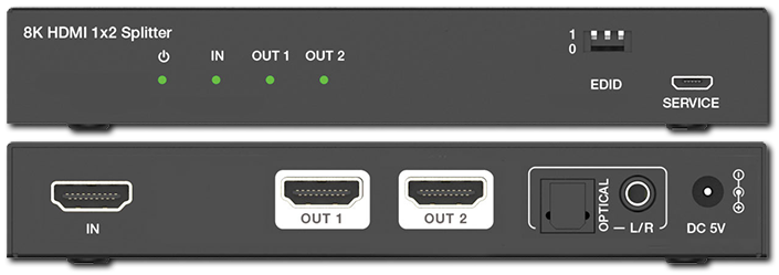 Dynalink 1:2 8K HDMI 2.1 40Gbps Splitter