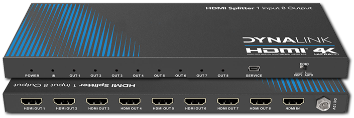 Dynalink 8-Way 4K60 4:4:4 18Gbps HDMI Splitter