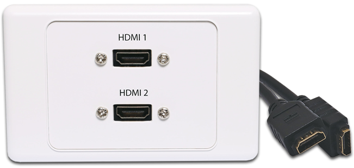 Dynalink Dual HDMI Wallplate With Flyleads