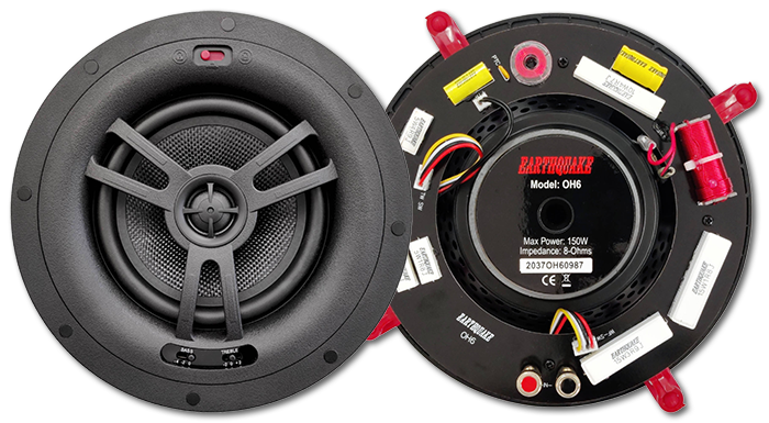 EarthQuake OH6 6.5" Edgeless Coaxial In-Ceiling Speakers