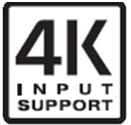 High Resolution with 4K input support