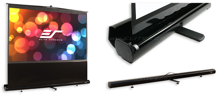 Elite Screens ezCinema Floor Pull-Up Portable Projection Screens