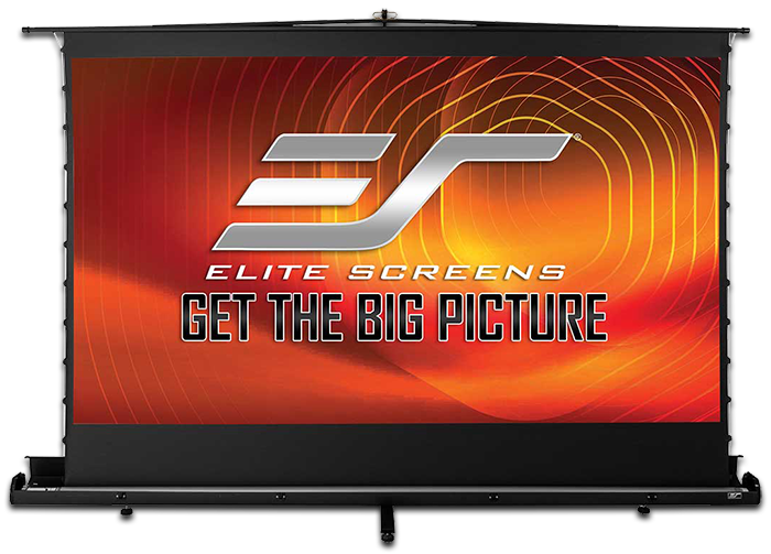 Elite Screens ezCinema Tab Tension CineGrey 4D 16:9 CLR Floor Pull-Up Portable Projection Screens