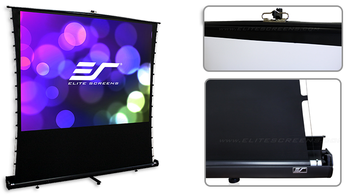 Elite Screens ezCinema Tab Tension Floor Pull-Up Portable Projection Screens