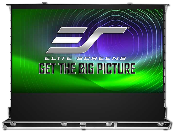 Elite Screens QuickStand 5-Second Tension 145" 16:9 CineGrey 5D CLR Pull-Up Portable Projection Screen