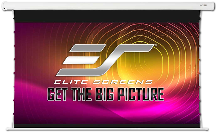 Elite Screens VMAX Tab Tension 3 CineWhite ISF Motorised Projection Screens