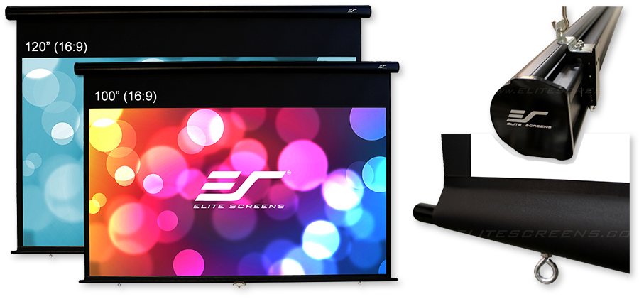 Elite Screens Yard Master IP65 Manual Pull Down Projection Screens