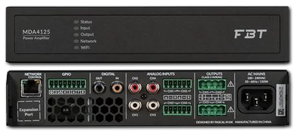 FBT MDA4125 4x 125W Class D Power Amplifier with DSP