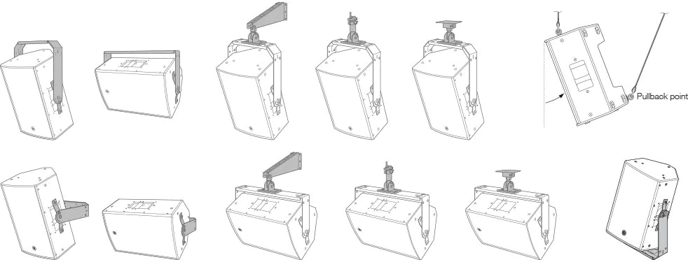 U Brackets for vertical or horizontal mounting