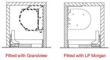 Grendview HideAway Boxes fitted with Grandview or LP Morgan projection screen