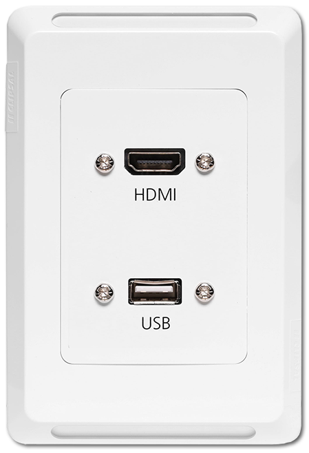 HDMI USB-A Wallplate With Flyleads - Clipsal Pro