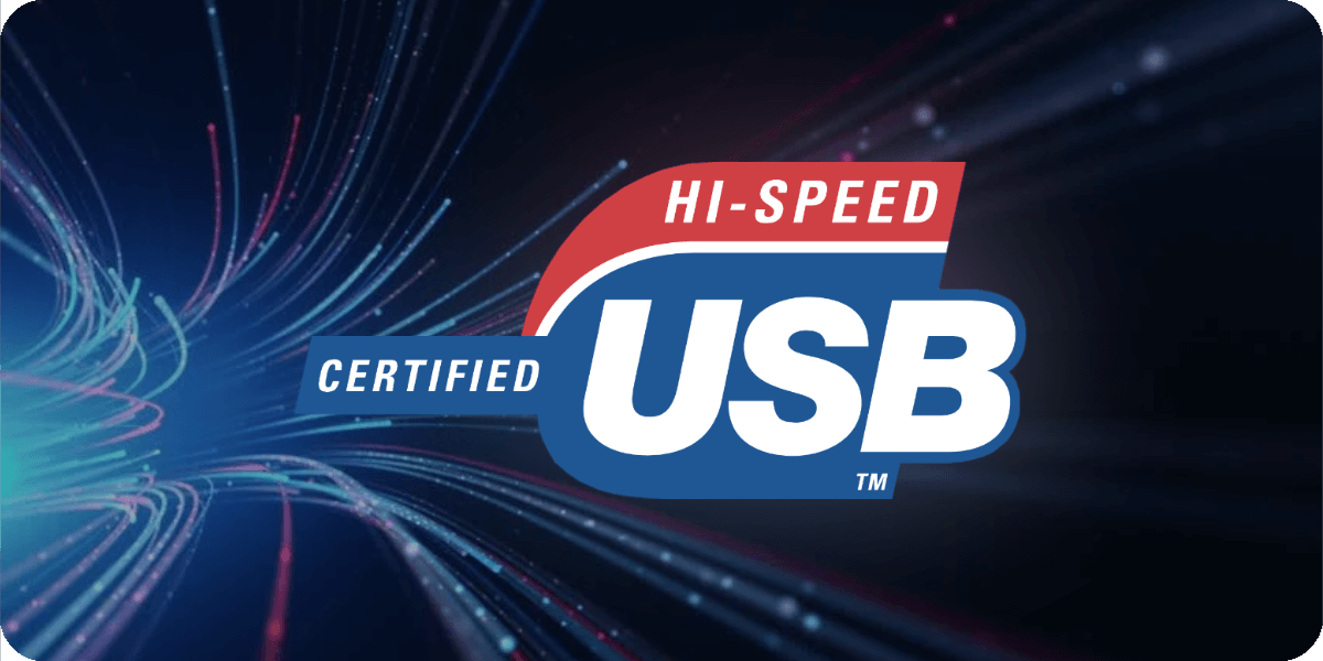 Full USB 2.0 480Mbps data rates