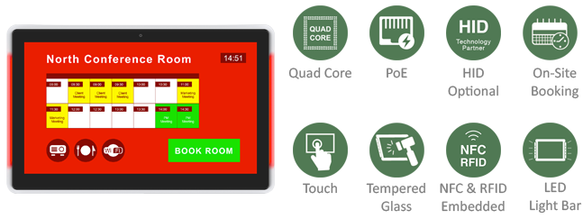 IAdea XDS-1088 10" WiFi PoE Capacitive Touch Signboard with NFC & RFID