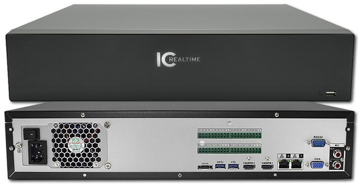 IC Realtime 4K 32-Ch 12MP 384Mbps Throughput 8-Bay H.265 2U NVR