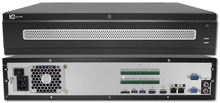 IC Realtime 4K 64-Ch 12MP 384Mbps Throughput 8-Bay H.265+ 2U NVR