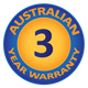 3 Year Australian Warranty