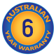 6 Year Australian Warranty