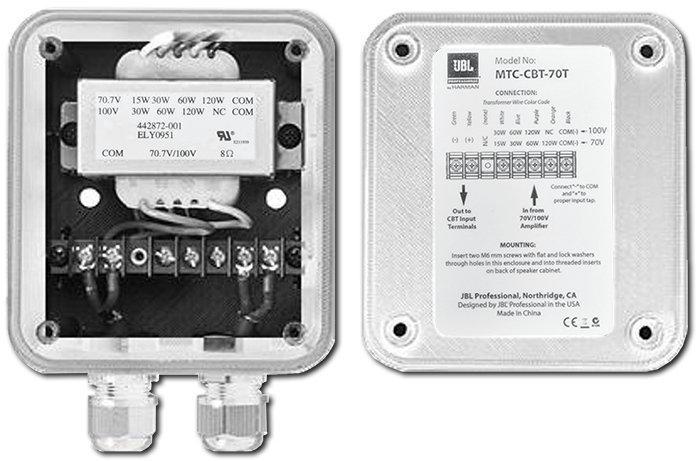 JBL MTC-CBT-70T Bolt-On Transformer Module For CBT70 Models