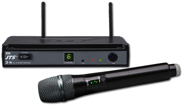 JTS E7 Single Channel Diversity UHF Wireless Microphone System