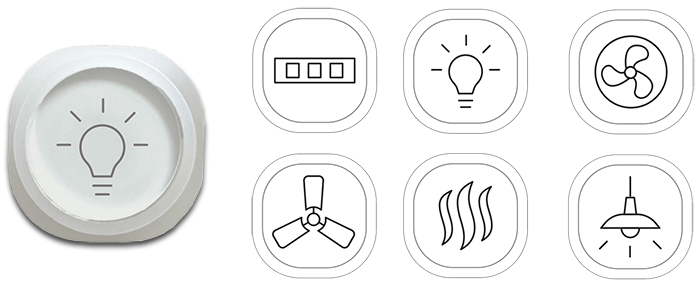 Kasta Hesperus Pictogram Button Caps