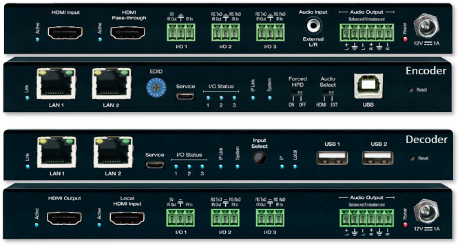 Key Digital KD-IP922 4K AV Over IP with 2 PoE LAN Switch, Audio De-Embedding & DSP, KVM