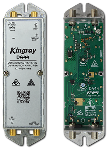 Kingray DA44 F Type High Gain Distribution Amplifier