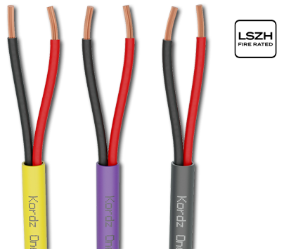 Kordz One Series 12/14/16AWG 2 Core Speaker Cable