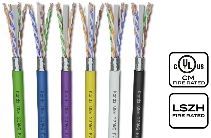 Kordz One Series Cat6A F/UTP Network Cable