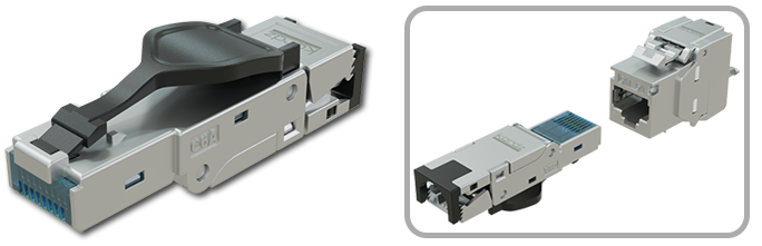 Kordz PRS Series Shielded Toolless Cat6A RJ45 Male Plug